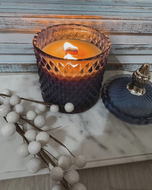Double woodwick Midnight Elegance 80 hour Candle Hopearomas
